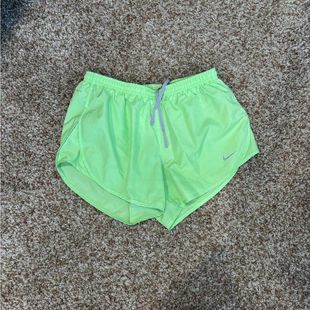 Nike Women's Neon Green Running Shorts